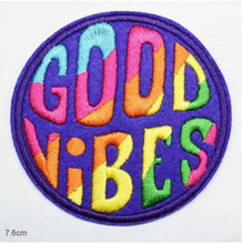 Load image into Gallery viewer, Good Vibes,Iron on Patch,Sew On, Embroidered Patches
