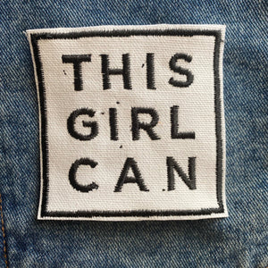 This Girl Can, Iron on Patch, Sew On, Embroidered Patches