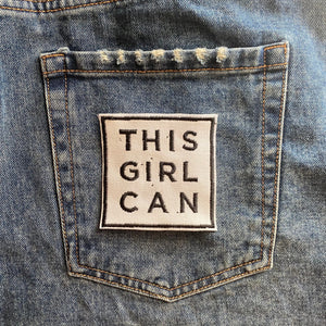 This Girl Can, Iron on Patch, Sew On, Embroidered Patches