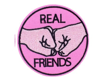 Load image into Gallery viewer, Real Friends Iron On Patch | Sew on Embroidered Patches | Aesthetic Patch for decorating | Fun Patch Badge for Crafting
