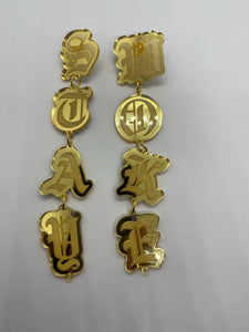 STAY WOKE Statement Earrings